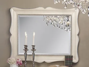 BIANCA - Framed wall-mounted solid wood mirror _ Guerra Vanni